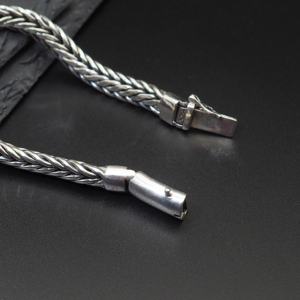 Mighty Thai Silver bracciale 5 mm bracciale Braid Designs cinturino da polso realizzato - Product Image 4