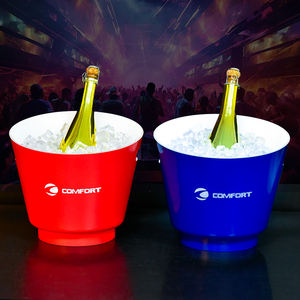 Discothèque bar fête point culminant couleur changeante refroidisseur LED seau à glace réutilisable étanche en plastique lumineux vin seau à glace - Product Image 3