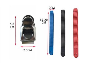 Sangle de fixation pleine longueur avec boucles en plastique ou en métal de 18 cm à 50 cm pour accessoires de fixation de skateboard et de snowboard <span class=keywords><strong>Freestyle</strong></span> - Product Image 5