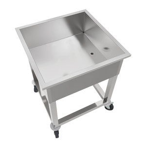 Carro de transporte comercial de acero inoxidable para esterilización de vajilla, fregadero móvil para remojar cubiertos, para restaurantes, hoteles, cocinas y hogares. - Product Image 3