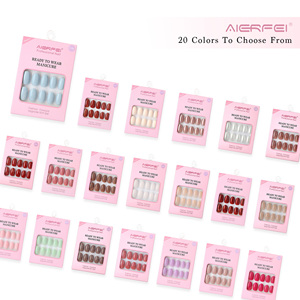 AIERFEI <span class=keywords><strong>Faux</strong></span> <span class=keywords><strong>ongles</strong></span> ovales faciles à appliquer, 30 pièces, prêts à porter, gel souple, à presser, sans <span class=keywords><strong>colle</strong></span>, application simple - Product Image 6