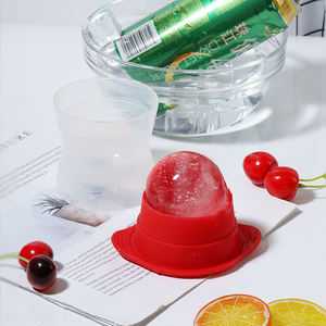 Moldes de silicona para hielo con rejillas circulares, fáciles de desmoldar, ideales para bebidas heladas de verano en el hogar. - Product Image 1