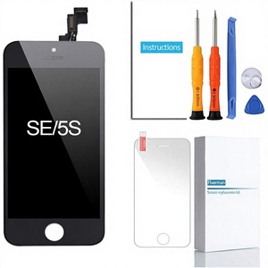 Kit de remplacement d'écran tactile LCD Boston pour <span class=keywords><strong>SE</strong></span>, garantie 1 an, comprend des outils de réparation, verre trempé (noir) - Product Image 6