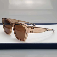Lunettes de soleil Gelais légères avec protection UV400, verres polarisés rabattables à porter par-dessus des lunettes, monture TR90, verres TAC, couvercle rabattable