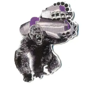 The Roaring Gorilla Patch Embroidered Applique Iron on Sew on Emblem