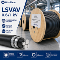 Câble d'alimentation en aluminium LSVAV basse tension pour la distribution d'énergie industrielle souterraine