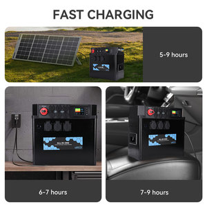 Station d'alimentation solaire portable 1000W 2000W 3000W 100AH/200AH/300AH avec batterie Lifepo4 à onde sinusoïdale pure - Product Image 4