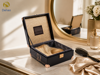 Boîte à perruque rigide à fermeture magnétique haut de gamme, écologique, avec logo personnalisé et doublure en satin, pour extensions capillaires de luxe et marques de beauté