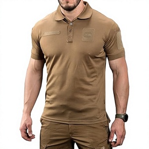 Polo táctico transpirable, camiseta de manga corta de secado rápido para hombre, senderismo al aire libre, deportes de entrenamiento táctico - Product Image 1