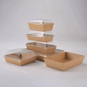 Dùng Một Lần Thụy Sĩ Cuộn Bánh Container Bánh Sandwich Hộp Bánh Sushi Bao Bì Kraft Hộp Giấy Với Nắp Rõ Ràng - Product Image 4