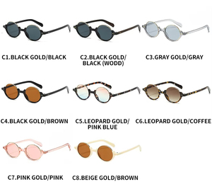 2025 Female Trendy Elegant Cycling Dark Brown Sunglasses UV400 Eyewear Round Cute <b>pink</b> Shades Oversized Half-<b>frame</b> Sunglasses - Product Image 6