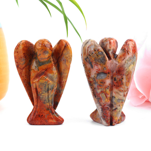 Vente en gros de sculptures en cristal : une variété de sculptures en pierres précieuses, ange de 2 pouces - Product Image 2