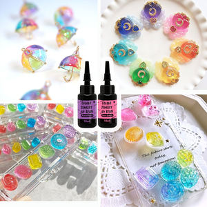 Resina Epoxi UV Tintada de Alta Transparencia TIMESRUI, Color Rubí, Zafiro, Amatista, Botella de 10 ml, Resina UV de Color Cristalino - Product Image 4