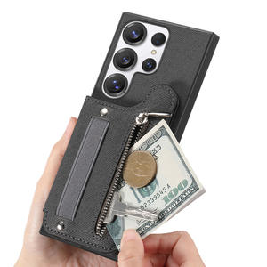 Étui portefeuille antichoc gaufré pour <span class=keywords><strong>Samsung</strong></span> S26 Ultra/S25 FE/A57 avec dragonne, porte-cartes, support et coque de protection - Product Image 5