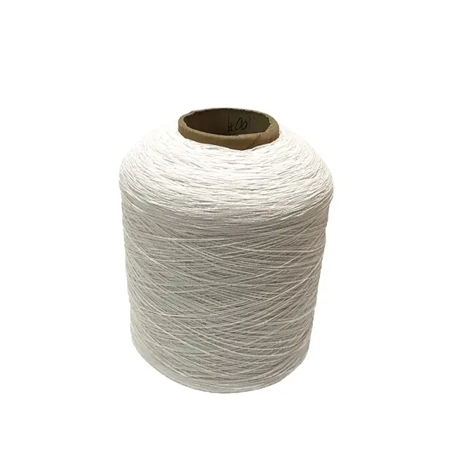 चीन धागा थोक उच्च खिंचाव सस्ते सफेद लेटेक्स/रबर crochet टाई धागा यार्न पॉलिएस्टर डबल कवर यार्न