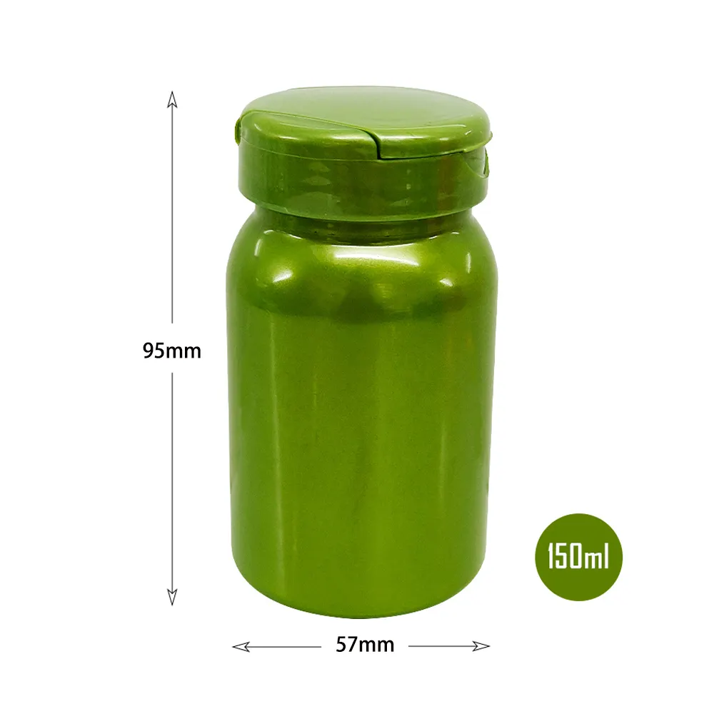 Sanzhi 150 ml 녹색 병 정제 및 캡슐 포장 녹색 알약 병