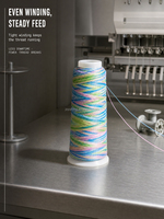 Fil à broder acrylique multicolore 24S 2 brins 1500m 240 couleurs arc-en-ciel pour broderie machine Vente en gros OEM