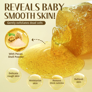 Gel douche corporel naturel biologique avec beurre de karité et gel de noix de coco, blanchissant, exfoliant, parfum de <span class=keywords><strong>lait</strong></span> et de miel - Product Image 3