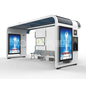 Outdoor other furniture intelligent bus stop solar bus stop shelter