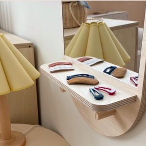Espejo de madera montado en la pared al por mayor decoración ecológica tocador <span class=keywords><strong>Montessori</strong></span> espejo de bebé espejo de maquillaje para niños - Product Image 3