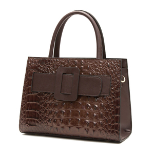 Bolso de mano con estampado de cocodrilo para mujer, bolsa de mano femenina con diseño de cocodrilo, a la moda - Product Image 3