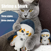 Vente en gros Kawaii 30 cm Requin Chat Peluche Animal Poupée en peluche Requin Chat Coussin Poupée Jouets