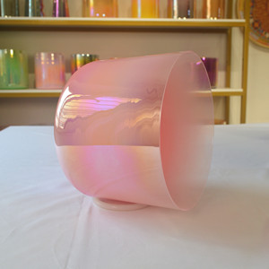 Nhà máy tinh khiết thạch anh giả Kim Tinh Thể âm thanh Bát Yoga Thiền HF âm thanh chữa bệnh Bát Pearlescent tăng tinh thể màu hồng hát bát - Product Image 4