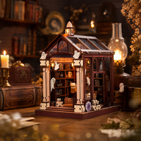 Kit de maison miniature DIY OEM The Ghost Library, puzzle 3D en bois pour les collectionneurs d'architecture, cadeau en gros