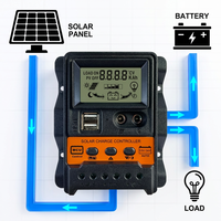 Contrôleur de charge solaire manuel à écran LCD PWM 30A 12V 24V Dayuhao certifié CE 390W Max PV