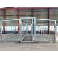Maison conteneur à structure en acier robuste, mobile d'extérieur, pliable à double aile, extensible, étanche avec système hydraulique
