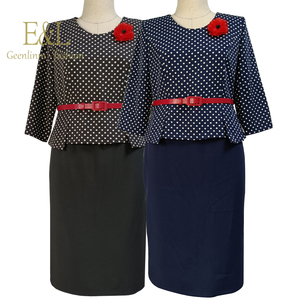 Elegant Dress Elder Ladies Dot Print Church Dresses Turkey Women Dress Plus Size Women Floral Print <b>Clothes</b> - Product Image 4