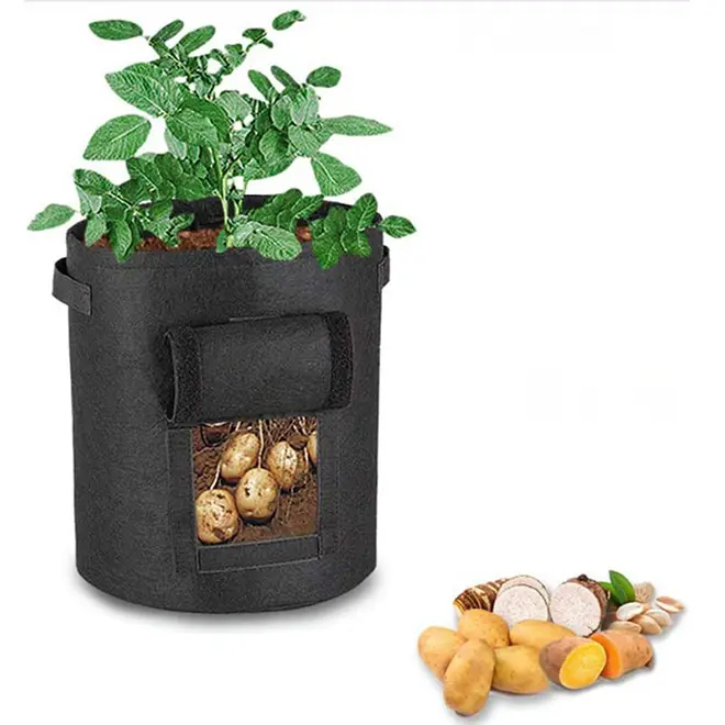 Filets de culture de pommes de terre, sacs de plantation en tissu non tissé robuste avec rabat pour plantes, 7 gallons de plantes pour légumes, livraison directe