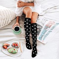 Kaos Kaki Kompresi Setinggi Lutut untuk Wanita Pria, Bernapas, untuk Olahraga, Perjalanan, Perawat, Stoking Penyangga, Logo Custom, Produsen OEM, Supplier