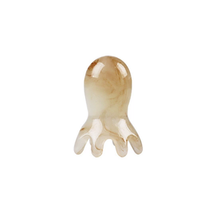Peigne en résine de cire d'abeille Octopus pour thérapie capillaire et massage, déboucheur de méridiens, masseur d'épaules et de cou Octopus, Guasha en résine - Product Image 3