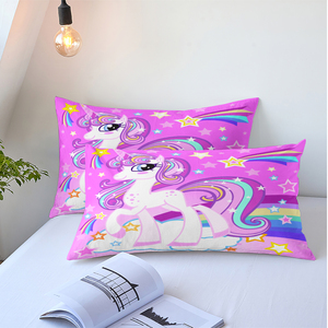 3 Piece Ultra Soft Kids Girls Unicorn Comforter Set Queen Twin Full Size Micro Alternative <strong>Quilted</strong> <strong>Bedding</strong> 2 Pillowcases 400TC - Product Image 6