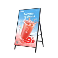 Panneau publicitaire lumineux, panneau d'affichage intérieur ultra-fin, support d'affichage rectangulaire éclairé par LED, support d'affichage mobile vertical
