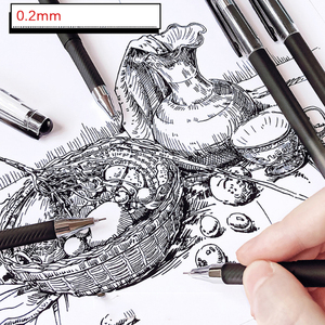 Pluma de gel HK ultrafina 001 pluma de firma de tubo de aguja completa de 0,2mm - Product Image 2