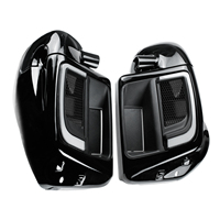 Boîte à gants ventilée inférieure pour moto avec éclairage LED, boîtes de lampe pour carénages de jambes, pour Harley Touring Electra Street Glide FLTRX 2014-2024