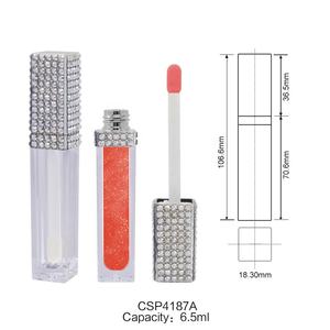 Tube de brillant à lèvres carré transparent doré de 6,5 ml, étiquette privée, tube de brillant à lèvres vide personnalisé, conteneur de brillant à lèvres - Product Image 3