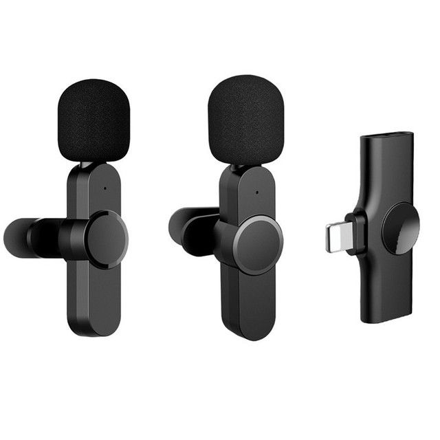 New Product Long Range 2.4G Wireless Collar Microphone Rechargeable Wireless Vlog Microphone for Phone