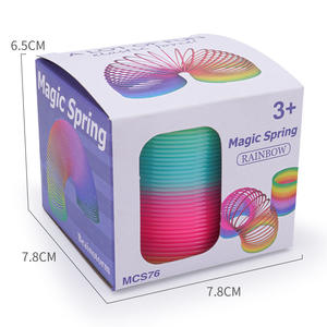 Детские игрушки для волшебной радужной пружинной катушки из пластика для волшебных радужных кругов с цветовыми эффектами с блестками - Product Image 4