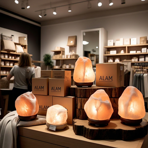 Lámparas de Sal del Himalaya Naturales Talladas a Mano, Personalizadas, de 1-2 kg, Ecológicas, con Letras, Música, Feng Shui, Cruz, Religiosas, Flores, para el Hogar - Product Image 1