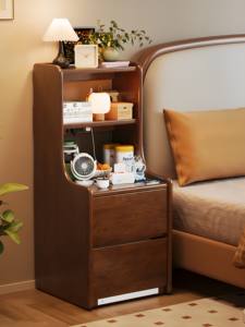 <span class=keywords><strong>Table</strong></span> <span class=keywords><strong>de</strong></span> chevet en bois massif, sécurité <span class=keywords><strong>intégrée</strong></span>, nouvelle armoire <span class=keywords><strong>de</strong></span> rangement multifonctionnelle pour chambre à coucher, bibliothèque, 1 tiroir - Product Image 4