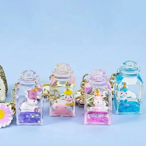 Oem/ODM Giao hàng nhanh tùy chỉnh màu sắc & logo Quà tặng khuyến mãi QuickSand dễ thương hình dạng động vật nổi lỏng Acrylic dầu đầy <span class=keywords><strong>Keychain</strong></span> - Product Image 2