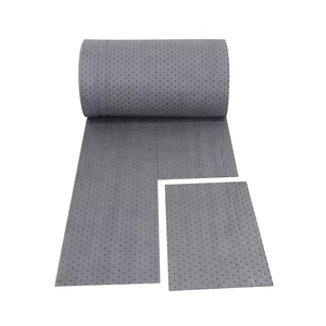 150 'Longueur X 30 "Largeur Gris Polypropylène Poids Lourd Meltblown Rouleau Universel Absorbant Collé Entretien Environnemental - Product Image 1