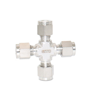 ข้อต่อสี่ทางแบบอัดแรงดันสูง สแตนเลส 316L อุปกรณ์ข้อต่อท่อ SS ข้อต่ออื่นๆ - Product Image 1