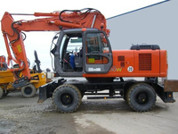 Machinerie d'ingénierie haut de gamme ZX210W, excavatrice sur roues pour le drainage, le creusement de fossés, la manutention de matériaux et la construction civile