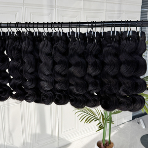 ผมมนุษย์แบบเวฟธรรมชาติ  ดูเป็นธรรมชาติ นุ่มฟู มีเท็กซ์เจอร์  แบบ Double Weft ราคาโรงงาน - Product Image 3