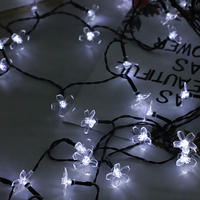 Guirlandes lumineuses solaires LED en plastique, fleurs de cerisier, fleurs féériques, IP65, étanches, pour Noël, mariage, chambre à coucher, jardin extérieur