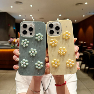 Coque de protection pour téléphone Tecno <span class=keywords><strong>Camon</strong></span> 50 Pro 50 Ultra, Lichicase, luxe, paillettes, <span class=keywords><strong>fleurs</strong></span> 3D, anti-chute, pour femmes - Product Image 1